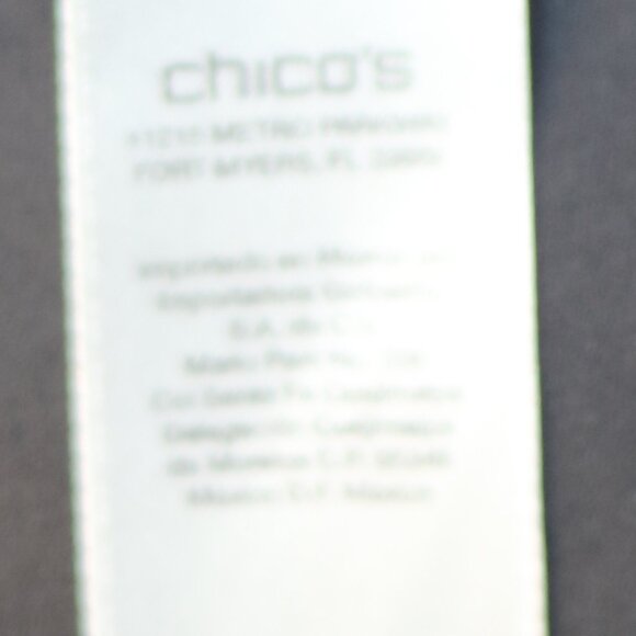 Chico's Black Sheer Georgette Center Pleat Flowy Dolman Sleeve Sz 2 - Picture 7 of 7